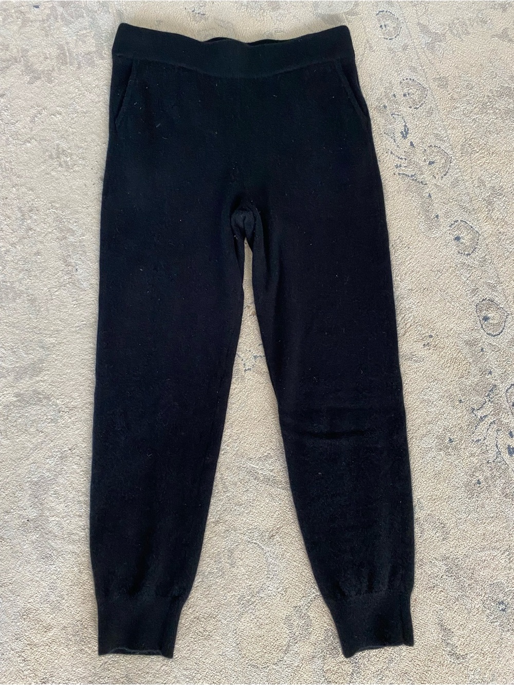Quince Mongolian Cashmere Sweatpants Joggers Medium Black